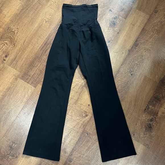 Motherhood Maternity Black High-Waisted Wide Leg Dress Pants Size ML - Picture 2 of 7